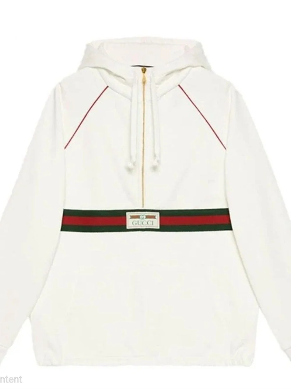 Gucci Hooded Zip Pullover with Signature Web Stripe
